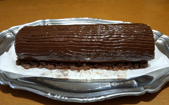 Bûche croustillante au chocolat