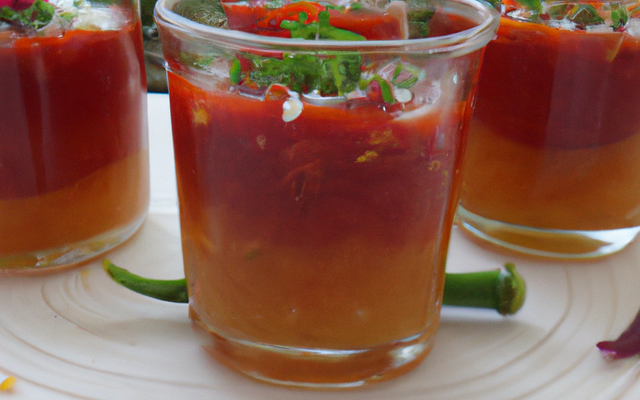 Verrines de piquillos au St Môret