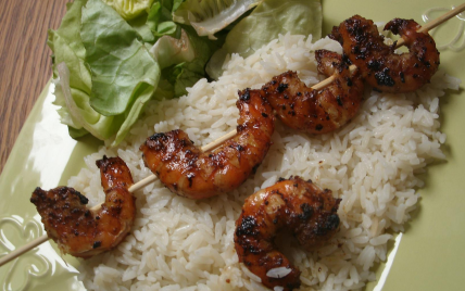 Crevettes au barbecue