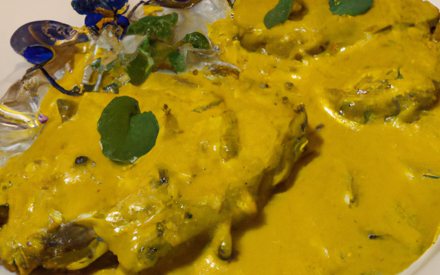 Escalopes de veau au lait de coco, curry jaune et gingembre