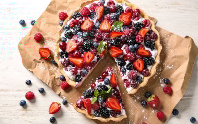 Tarte légère aux fruits rouges