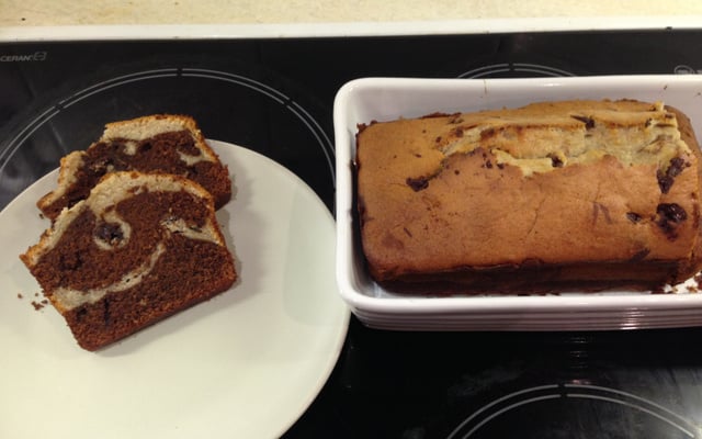 Marbré au chocolat et à la banane