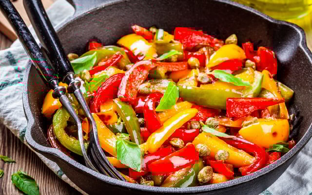 Poêlée de poivrons