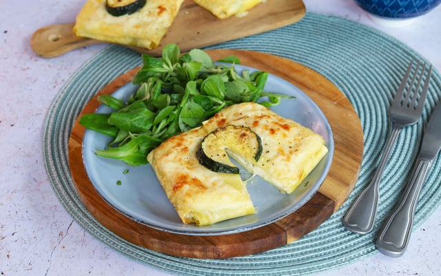 Lasagnes en portefeuilles aux courgettes