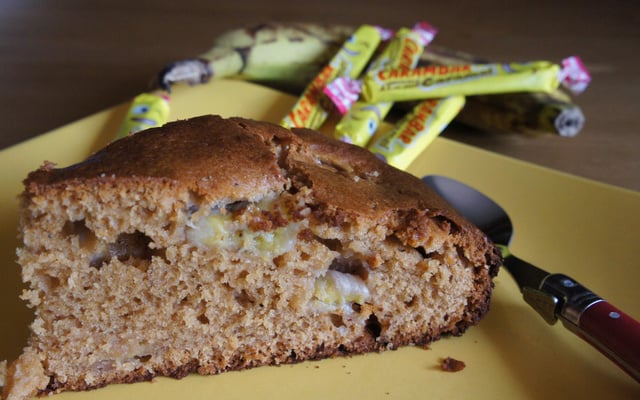 Gâteau aux carambars et à la banane
