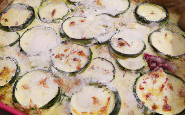Gratin de courgettes oignons parmesan