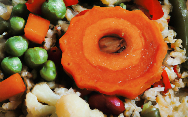 Flétant croustillant au riz et légumes