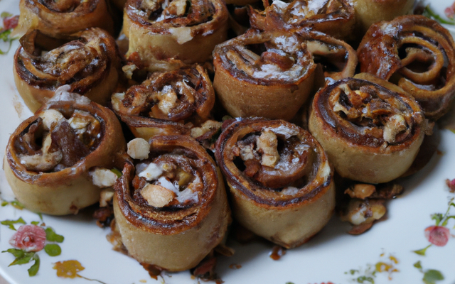 Roulé au Nutella et aux amandes effilés