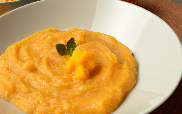 Purée de potiron et pomme