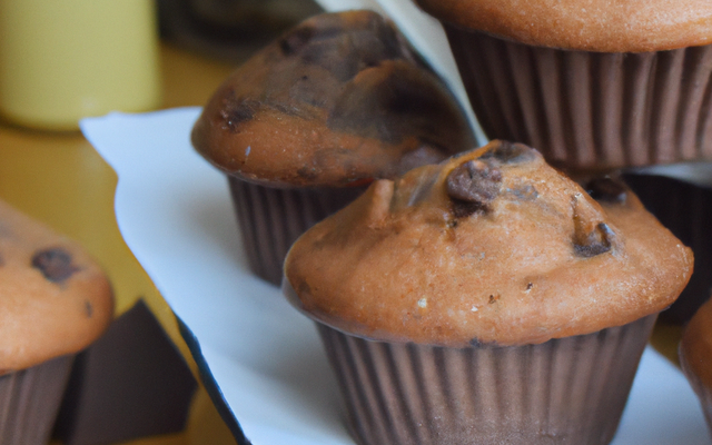 Muffins légers aux pépites de chocolat, parfumés au café