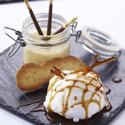 Île flottante aux œufs U Bleu-Blanc-Cœur