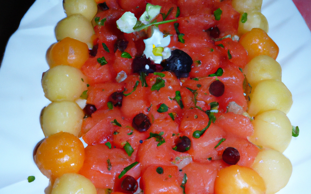 Saumon frais aux fruits exotiques