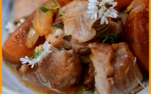 Sauté de dinde au coing