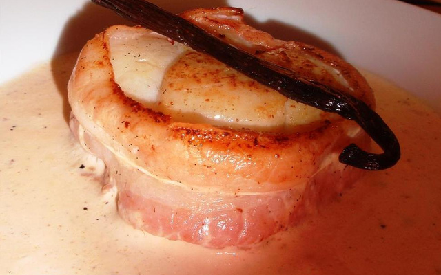 Tournedos de saint-jacques et sa douce sauce vanille