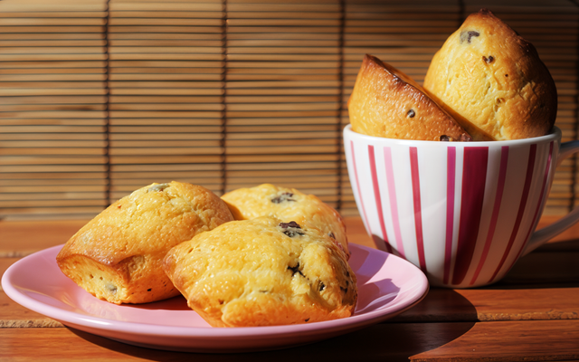 Madeleines dodues aux pépites de chocolat