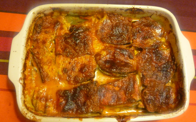 Mon gratin d'aubergine à la sauce tomate