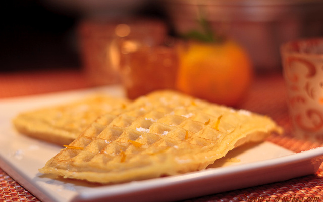 Gaufre au jus et au zeste d'orange