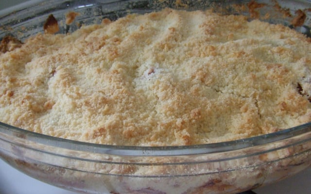 Crumble aux pommes et sa boule vanille