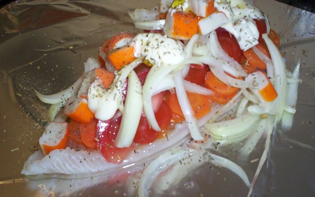 Papillotes de poisson aux petits légumes