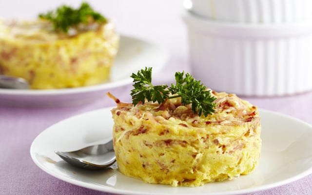 Petits flans jambon fromage