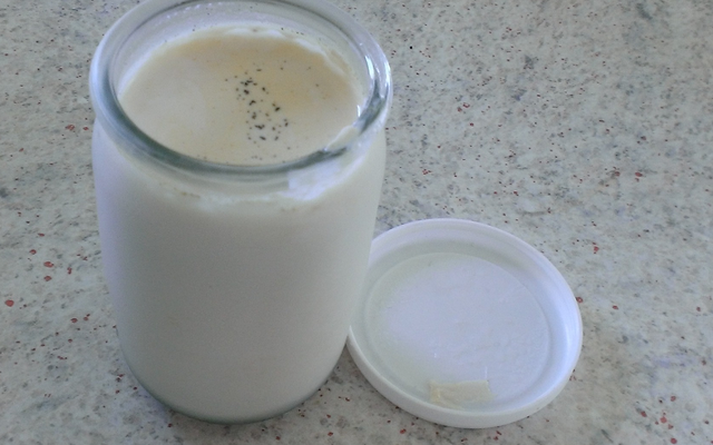 Yaourt au lait de chèvre à la vanille
