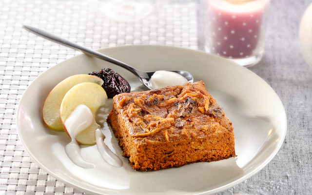 Pudding aux pommes,Pain d'épices et Pruneaux