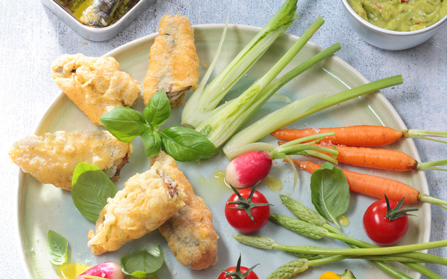Les beignets de sardines aux petits légumes croquants