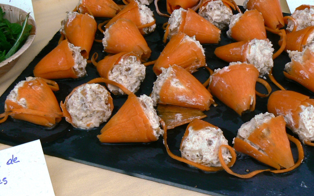 Fleurs de carottes au chèvre