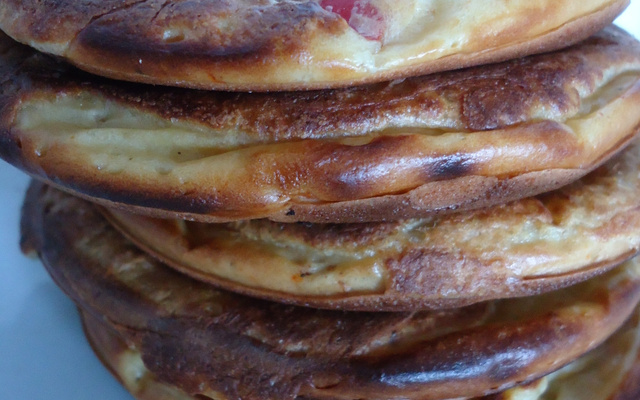 Pancakes au Philadelphia au concombre et légumes d'étés