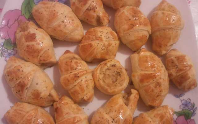 Croissants poireau saumon