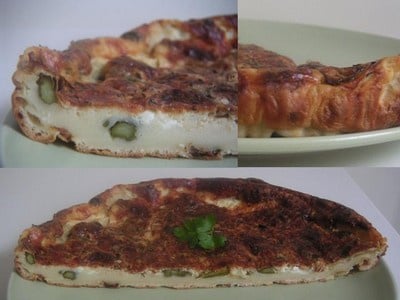 Quiche aux asperges verts frais et jambon serrano