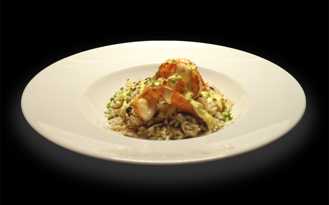 Gambas flambées au pastis