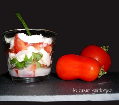 tomate mozza espumatée