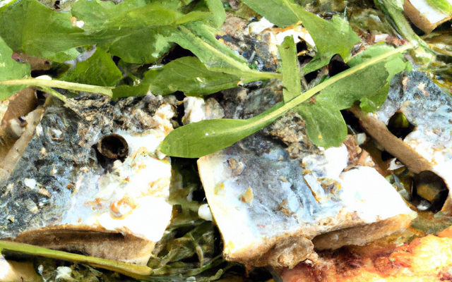 Comme une pizza aux sardines, quelques herbes