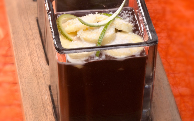 Timbale Mont Blanc choco-banane