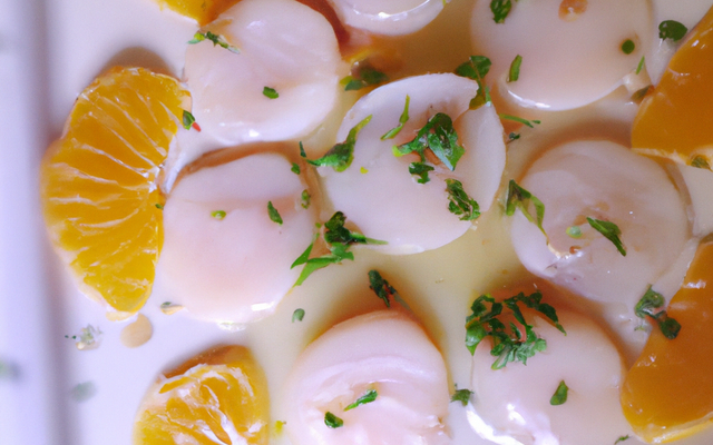 Carpaccio de Saint Jacques à la mandarine