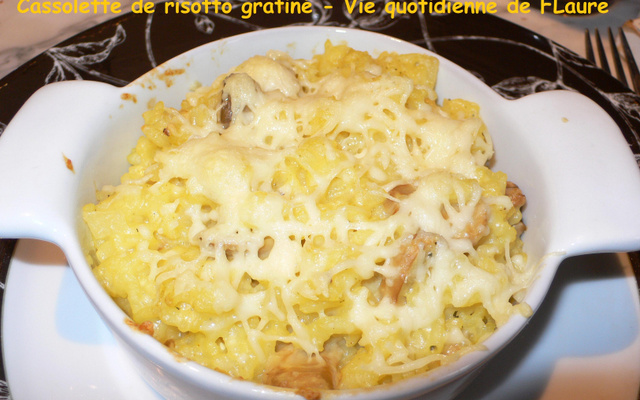Cassolette de risotto gratiné