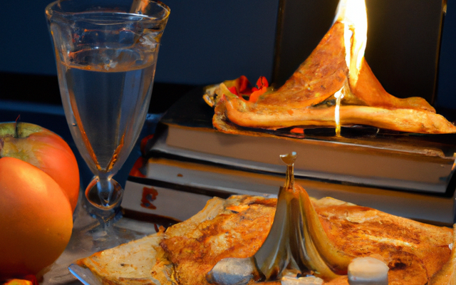 Crêpes aux poires, flambée au Cognac