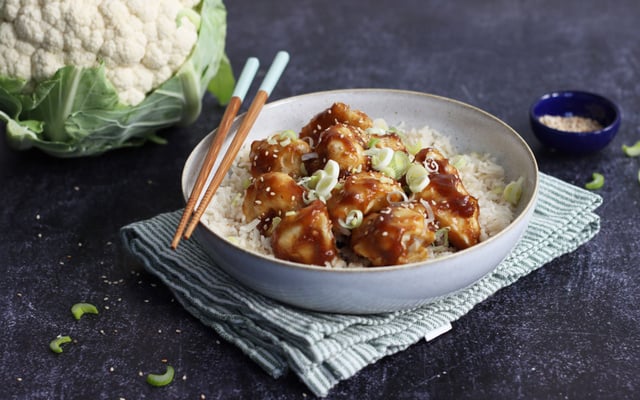 Chou-fleur caramélisé à la sauce asiatique