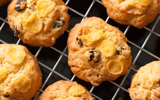 Cookies aux raisins secs et corn flakes