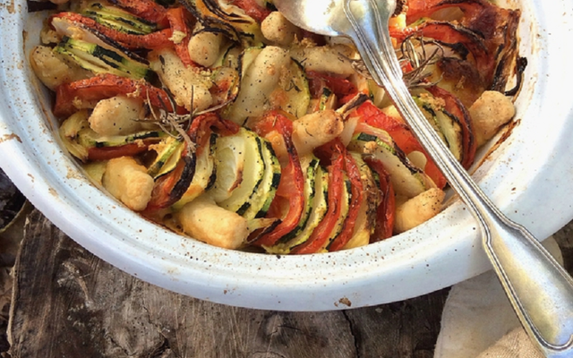 Tian de légumes aux quenelles de veau