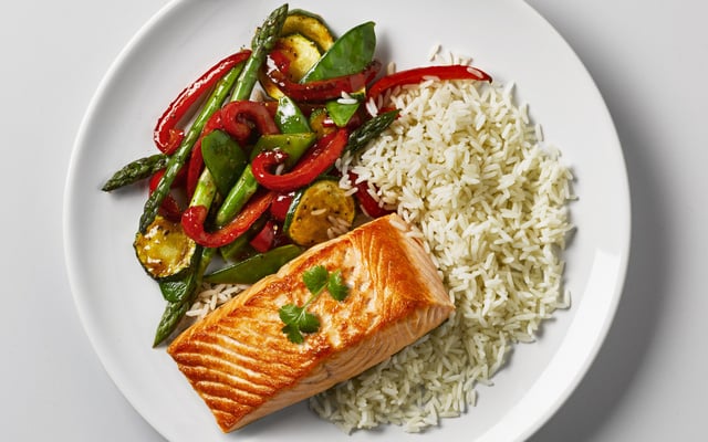 Saumon et légumes du Soleil