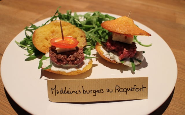 Madeleines burgers au Roquefort