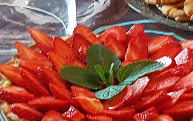 Tarte aux fraises traditionnelle à la crème pâtissière