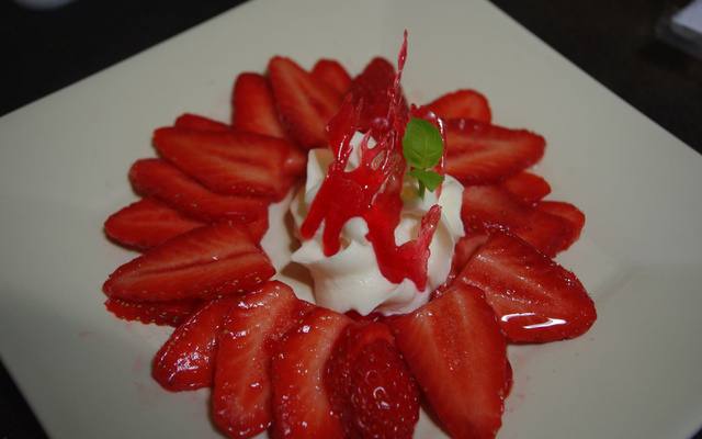 Carpaccio de fraises rapide