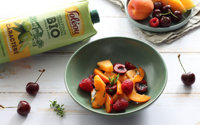 Salade de fruits d’été à l’huile d’olive