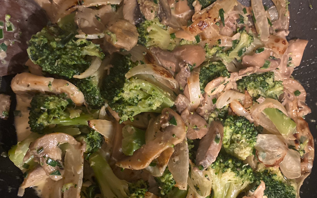 Brocolis et champignon à la crème