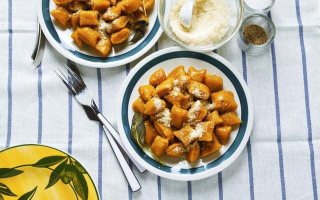 Gnocchi au potimarron, parmesan et sauge