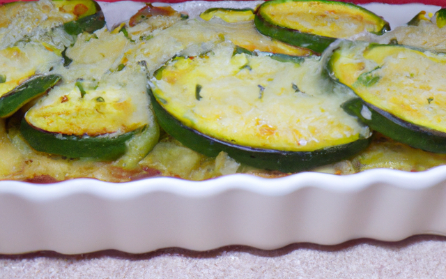Gratin de courgettes et de riz cru