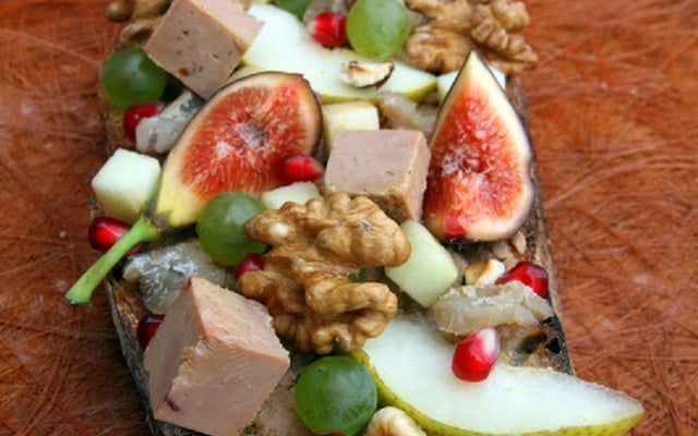 Tartine de foie gras comme un automne à la campagne